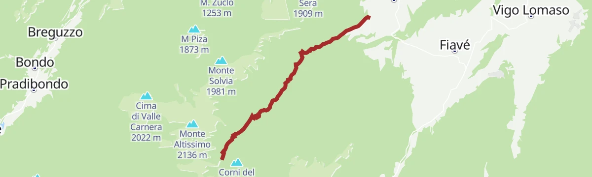 Route map: Val Marcia: The Witches Trail